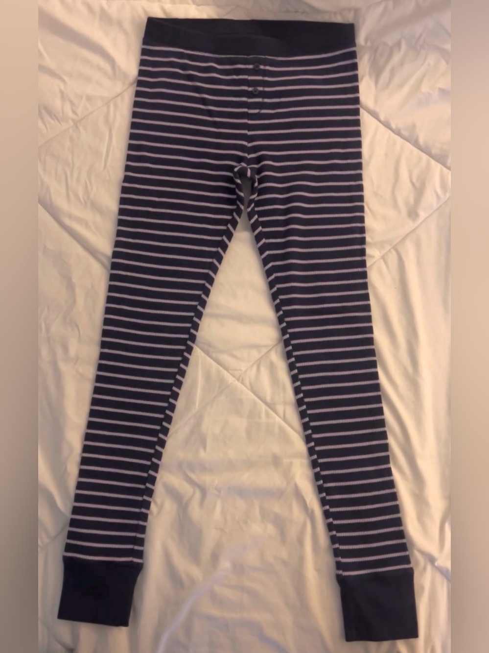 Bundle of 2 Thermal Knit Striped Pajama Pants + Top